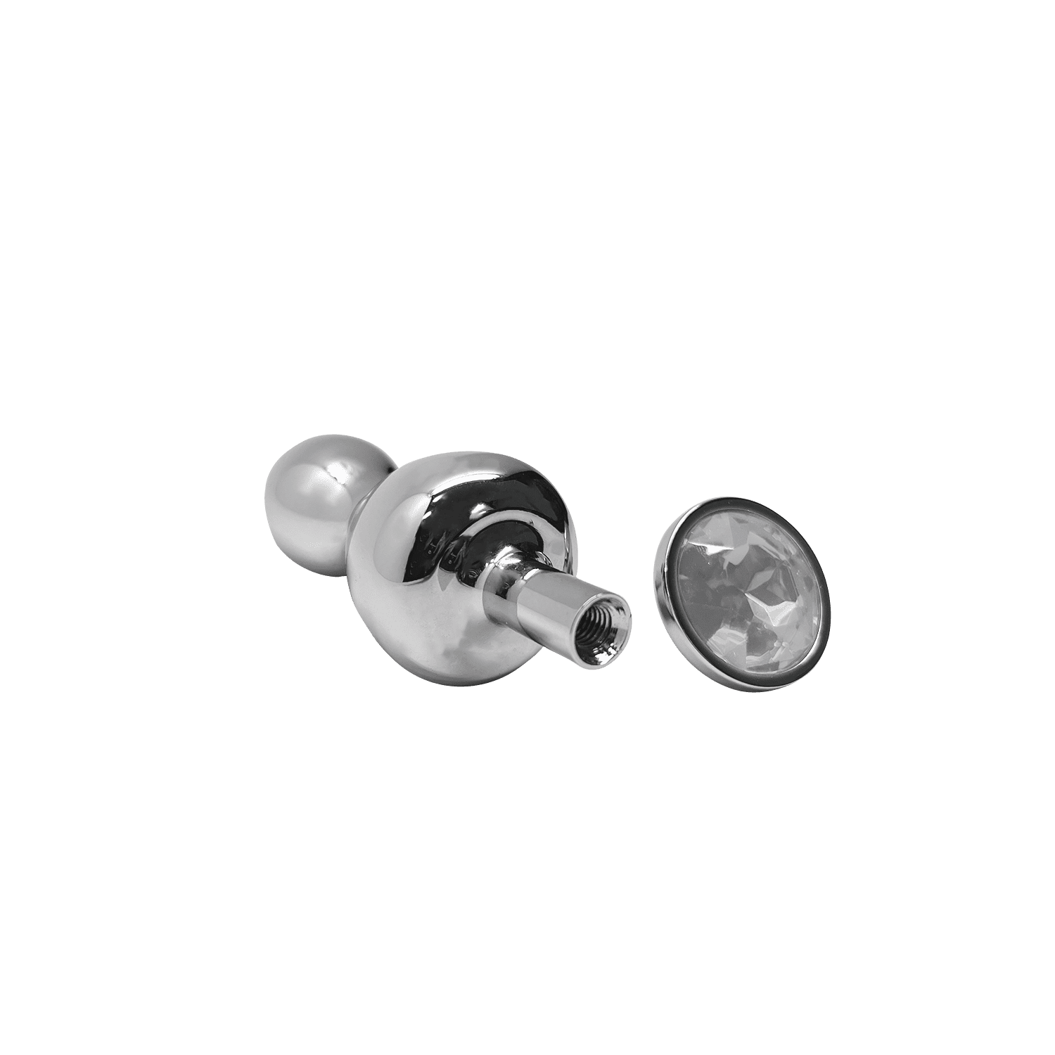 Korek analny Lollypop Double Ball Metal Plug S White Wooomy 5 Korek analny Lollypop Double Ball Metal Plug S White Wooomy