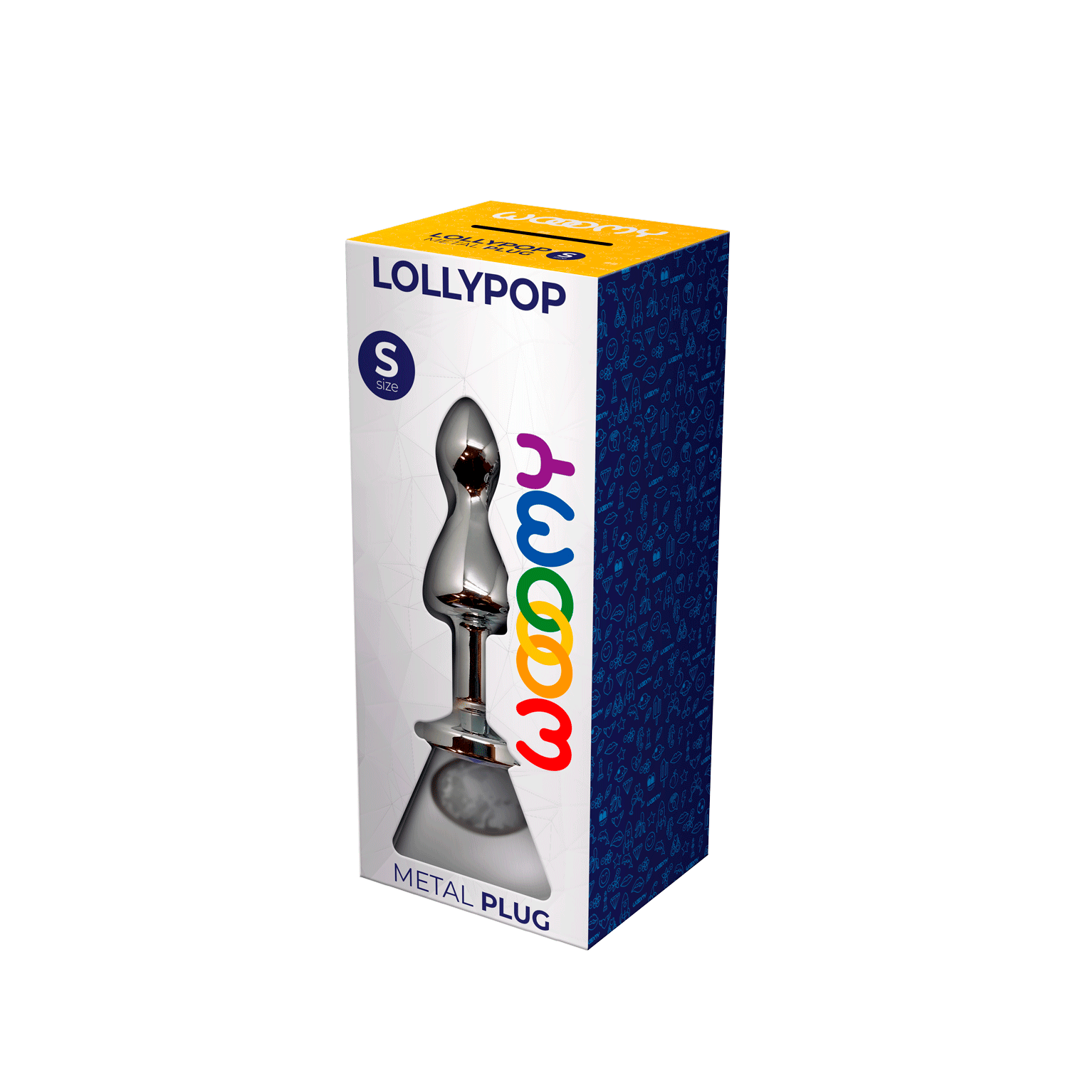 Korek analny Lollypop Double Ball Metal Plug S White Wooomy 7 Korek analny Lollypop Double Ball Metal Plug S White Wooomy