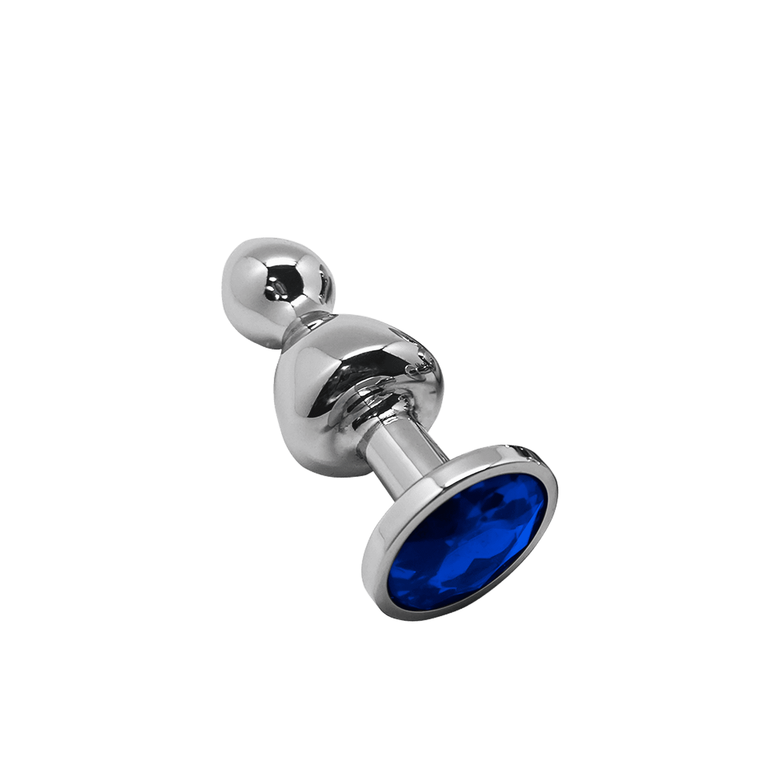 Korek analny Lollypop Double Ball Metal Plug M Blue Wooomy