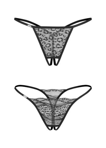 Bianca 2-pak stringi otwarte 2XL/3XL Obsessive