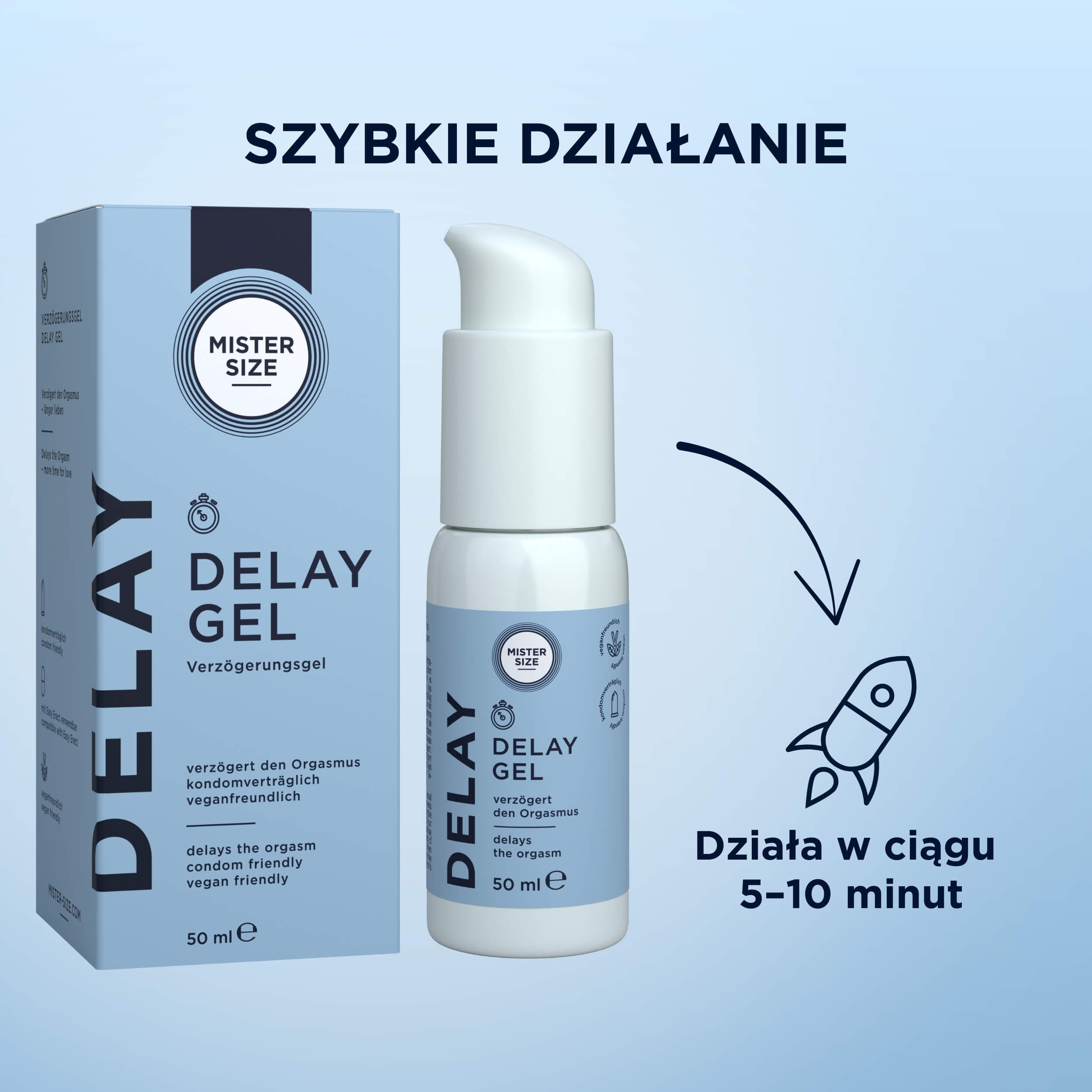 Żel opóźniający Delay Gel 50ml Mister Size 7 Żel opóźniający Delay Gel 50ml Mister Size