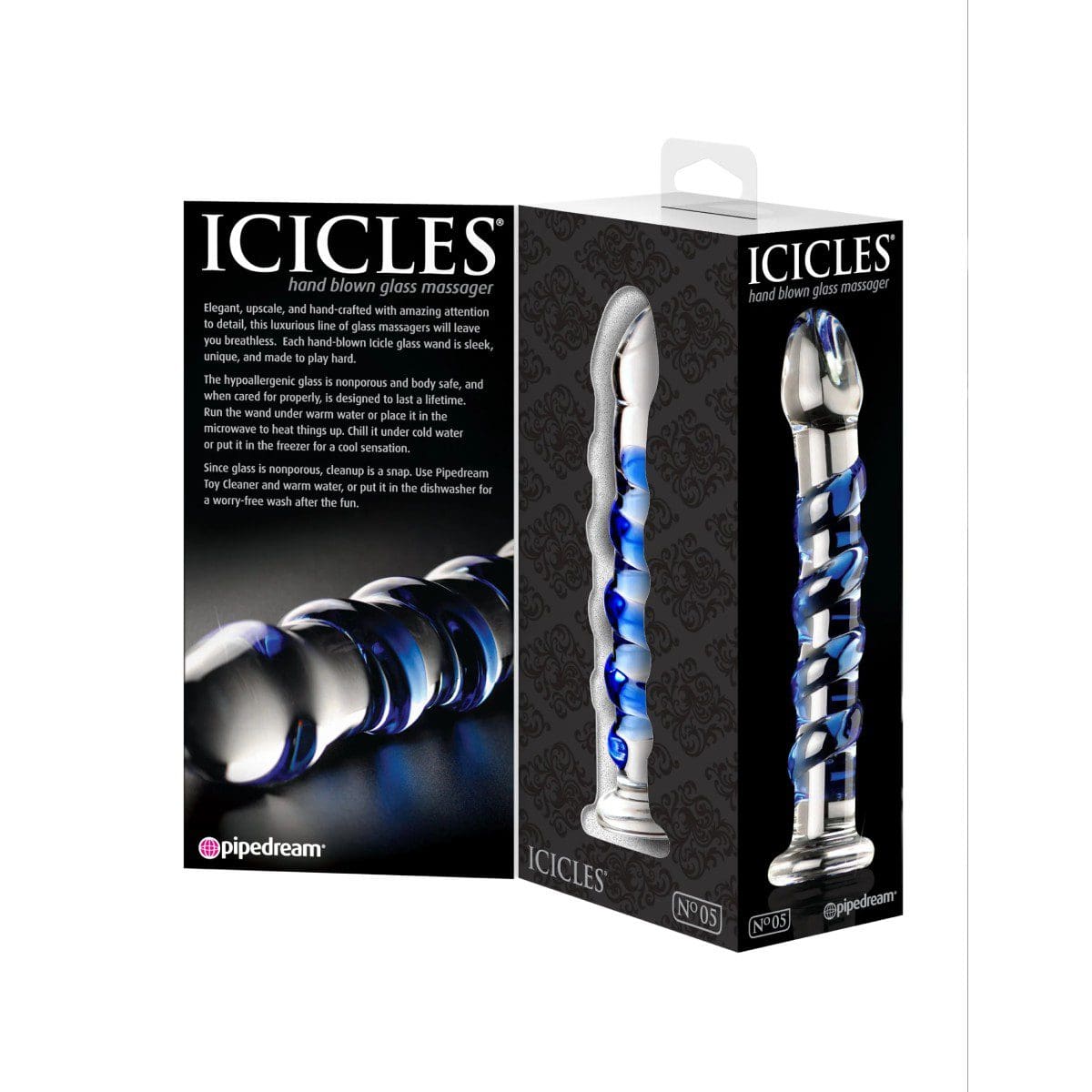 Luksusowy szklany masażer No.5 Massager Icicles 6 Luksusowy szklany masażer No.5 Massager Icicles
