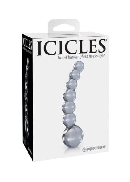 Luksusowy szklany masażer No.66 Transparent Icicles