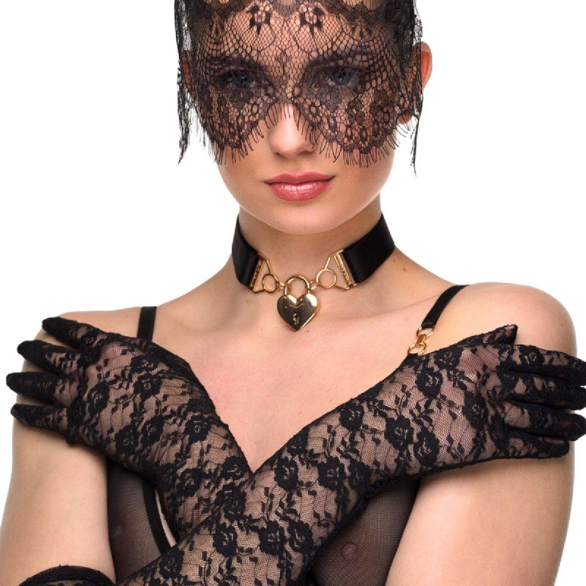 Koronkowe rękawiczki Long Gloves Lace Kinky Diva 7 338420_2