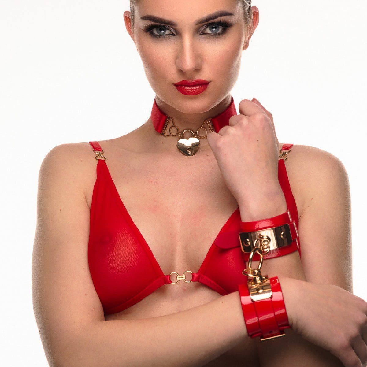 Kajdanki na nadgarstki VEGAS High Gloss Wrist Cuffs Kinky Diva 1 Kajdanki na nadgarstki VEGAS High Gloss Wrist Cuffs Kinky Diva