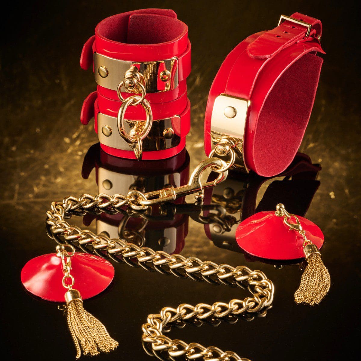 Kajdanki na nadgarstki VEGAS High Gloss Wrist Cuffs Kinky Diva 6 Kajdanki na nadgarstki VEGAS High Gloss Wrist Cuffs Kinky Diva