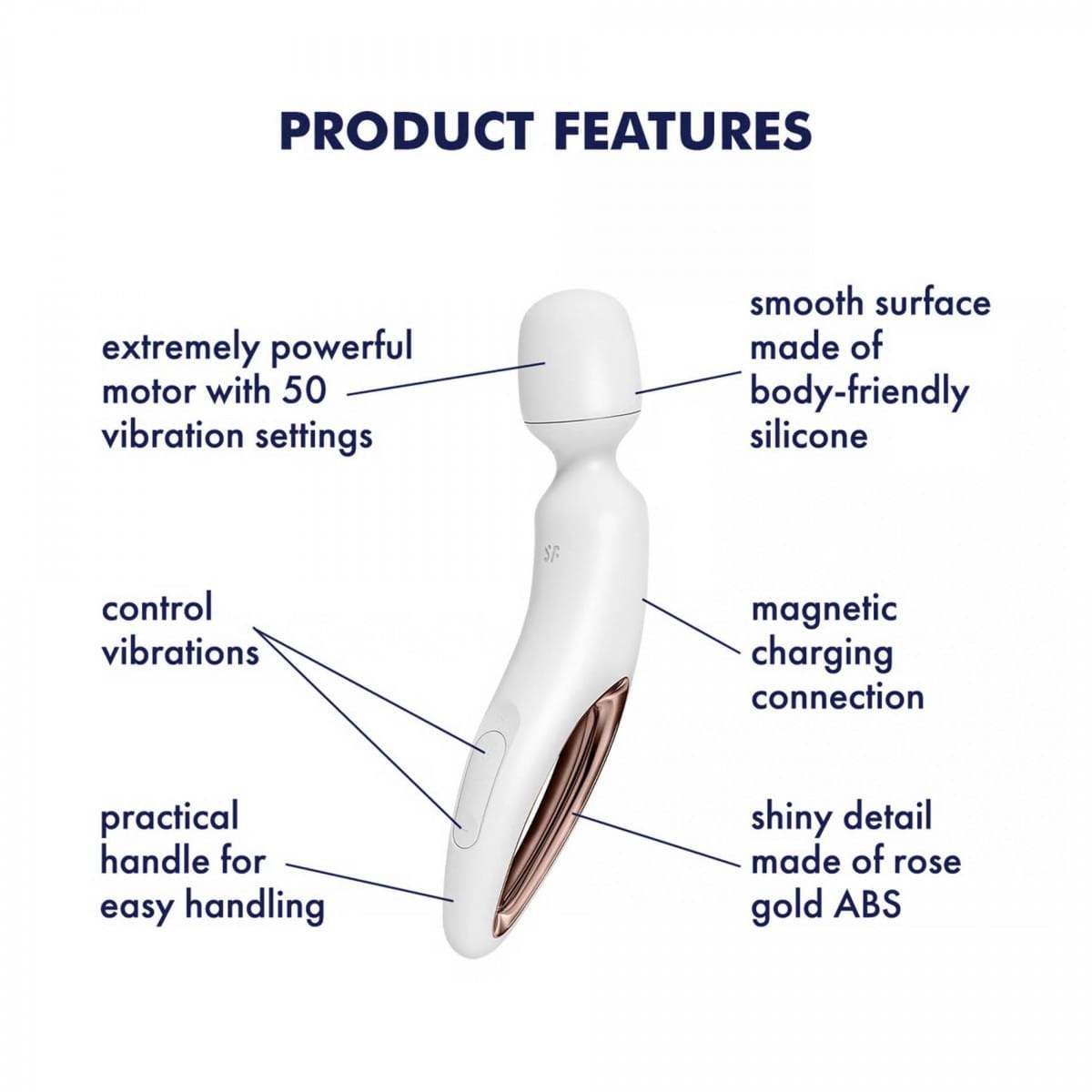 Satisfyer Wand-erland White/Rosegold 5 Satisfyer Wand-erland White/Rosegold - obrazek 3