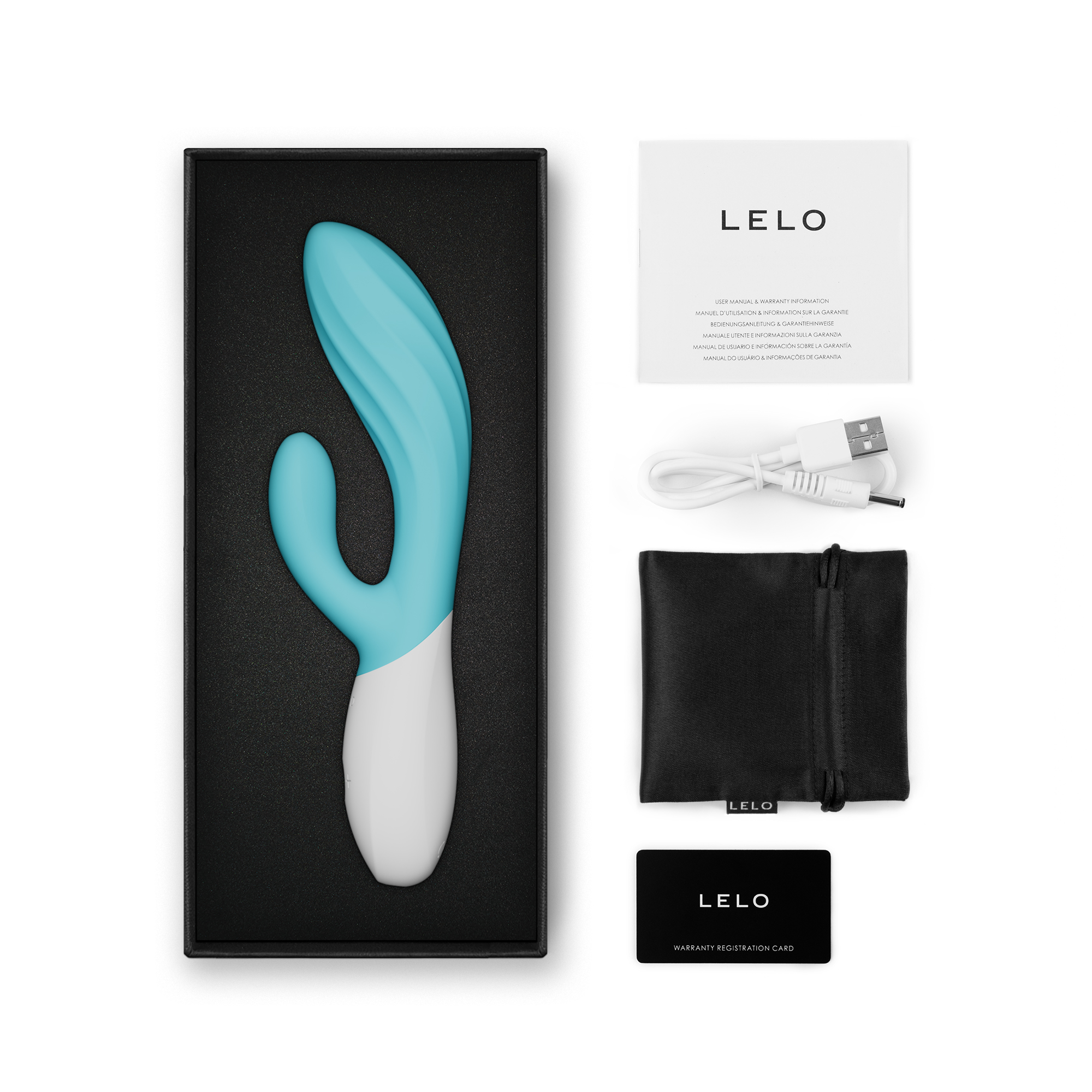 Wibrator LELO Ina Twist Aqua – Obrotowy G i króliczek 5 Wibrator Ina Twist Aqua LELO