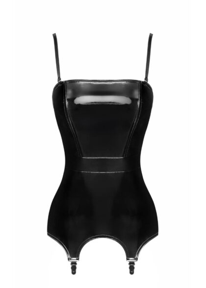 Gorset F381 Dominae Venom PVC corset-belt L Noir Handmade