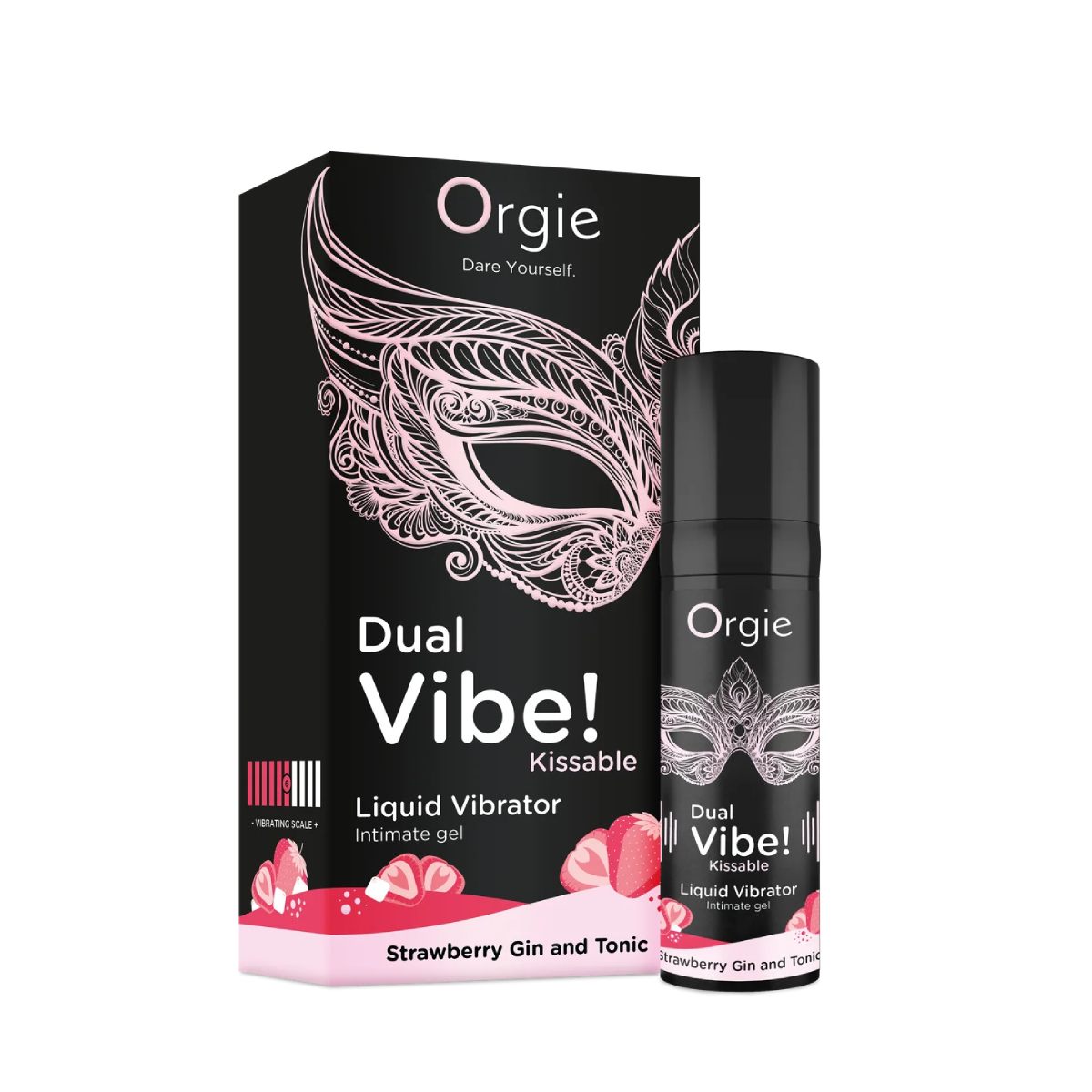Wibrator w płynie Dual Vibe! Strawberry Gin&Tonic Liquid Vibrator Orgie