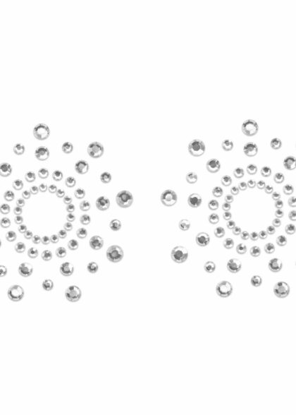 Biżuteryjne naklejki na sutki Mimi Silver Nipple Cover Bijoux Indiscrets