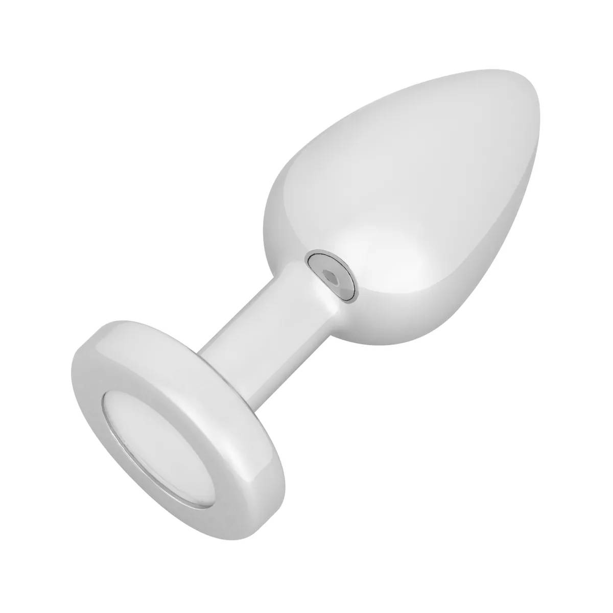 Korek analny z oświetleniem Butt Plug Silver LED Small Easytoys 2 Korek analny z oświetleniem Butt Plug Silver LED Small Easytoys