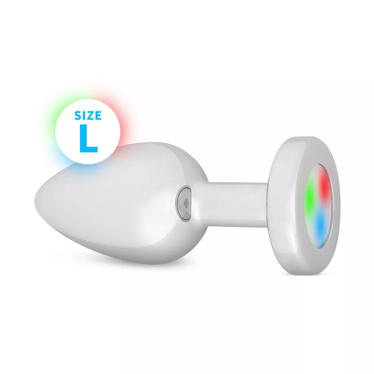 Korek analny z oświetleniem Butt Plug Silver LED Large Easytoys 4 Korek analny z oświetleniem Butt Plug Silver LED Large Easytoys