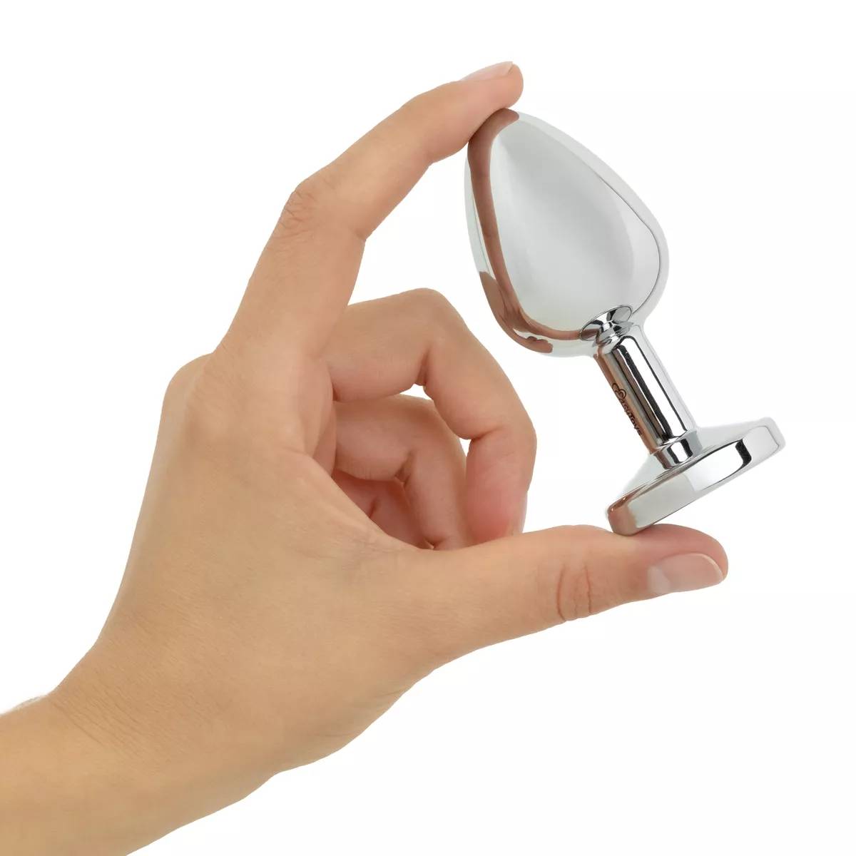 Korek analny z oświetleniem Butt Plug Silver LED Large Easytoys 6 Korek analny z oświetleniem Butt Plug Silver LED Large Easytoys