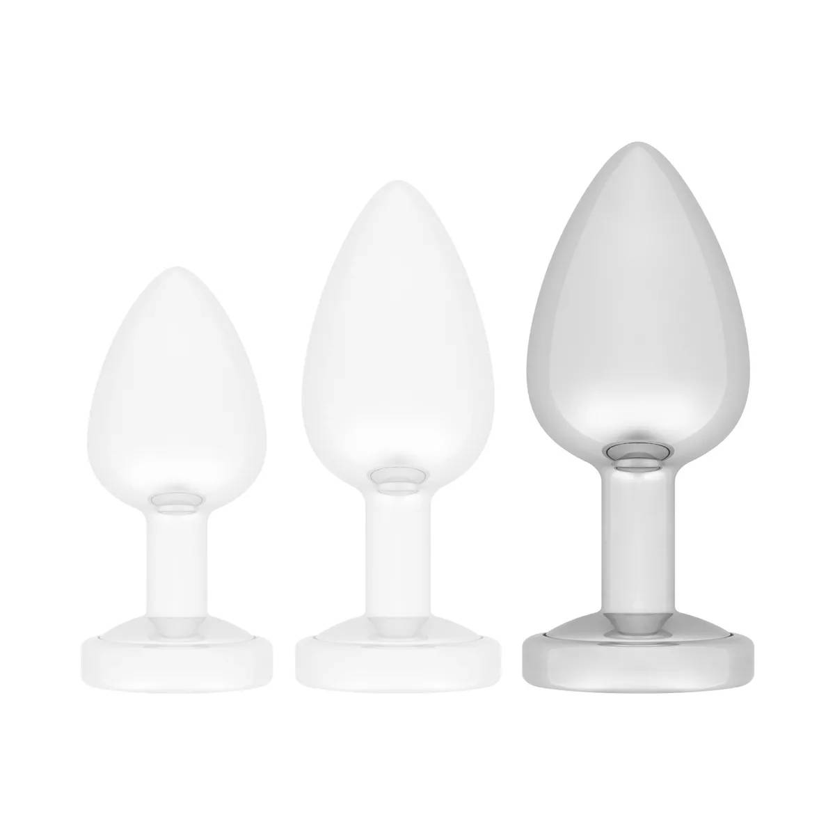 Korek analny z oświetleniem Butt Plug Silver LED Large Easytoys 5 Korek analny z oświetleniem Butt Plug Silver LED Large Easytoys